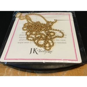 NWT Gold Tone Bead Chain by JK Thirtyone (C605)